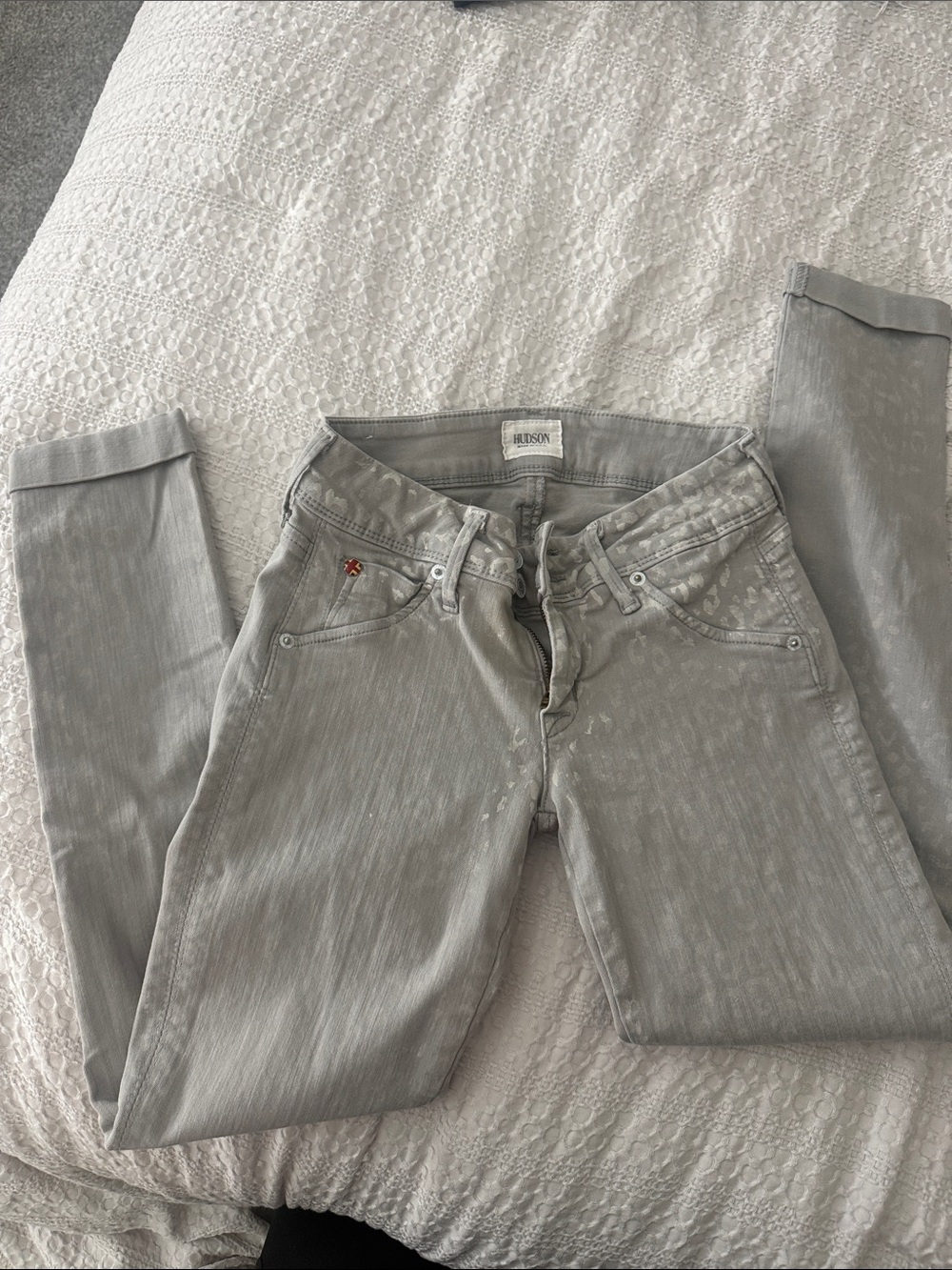 Hudson Jeans Light Gray Women's Skinny Jeans